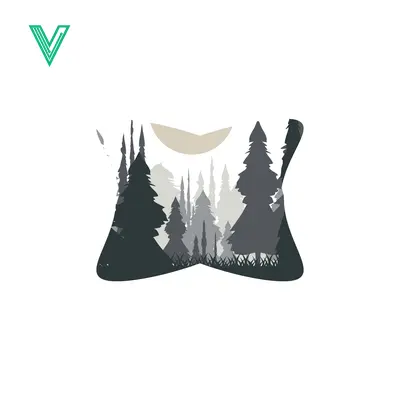 Abstract Forest Silhouette Graphic Design
