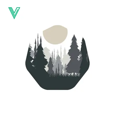 Popular premium asset: Minimalist Forest Landscape with Moon Silhouette