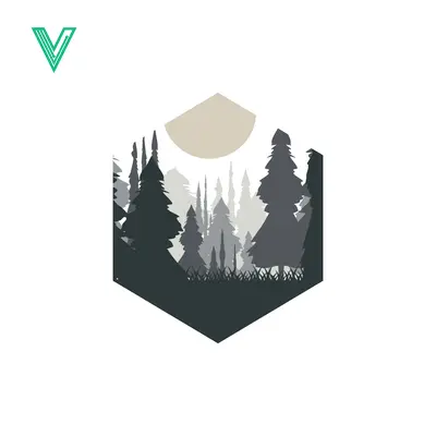 Popular premium asset: Minimalist Hexagon Forest Landscape with Moon Silhouette