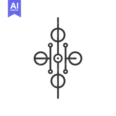 Aset desain premium: Abstract Design with Circular and Linear Elements