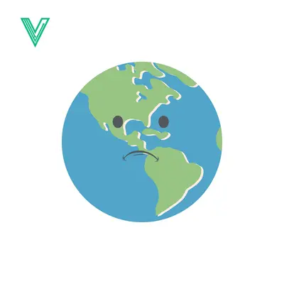 Sad Earth Emoji with Worried Face