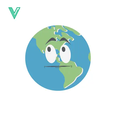 Confused Earth Character with Worried Expression