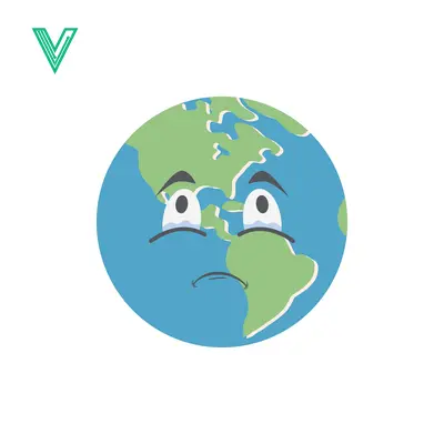 Aset desain premium: Sad Earth Cartoon Character Looking Worried About Environmental Issues