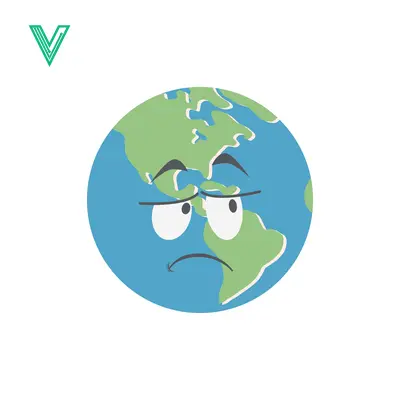 Sad Earth Emoji with Worried Expression