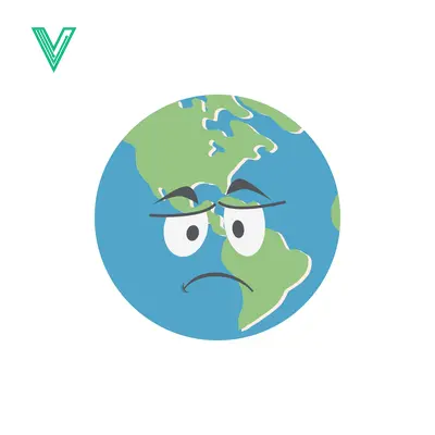 Sad Earth Emoji with Worried Expression