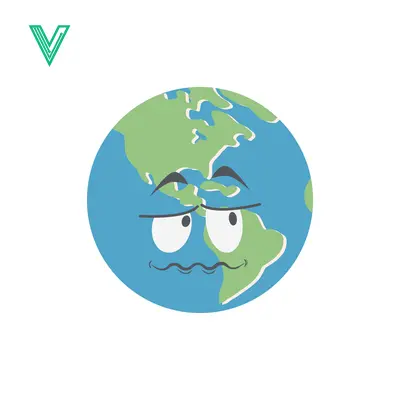 Worried Earth Emoji Face with Concerned Expression