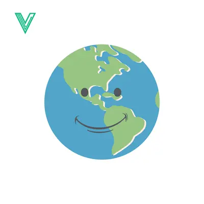 Happy Earth Cartoon Character with Smiling Face