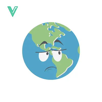 Sad Earth Emoji with Worried Expression