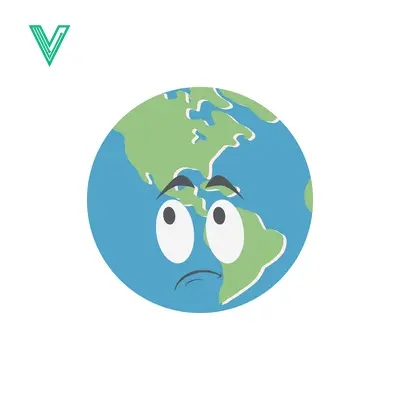 Sad Earth Emoji with Worried Expression