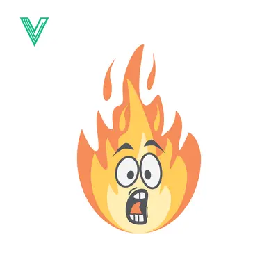 Scared Cartoon Fire Character with Wide Eyes and Open Mouth