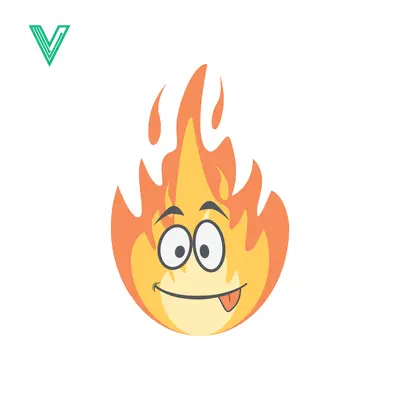 Funny Cartoon Fire Character with Googly Eyes and Tongue Sticking Out