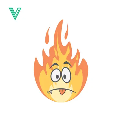 Funny Cartoon Fire Character with Worried Expression