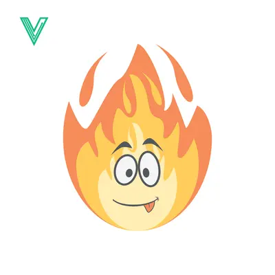 Funny Cartoon Flame Character with Googly Eyes and Tongue Out