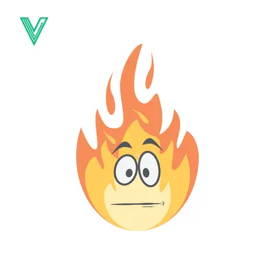Funny Cartoon Fire Character with Worried Expression