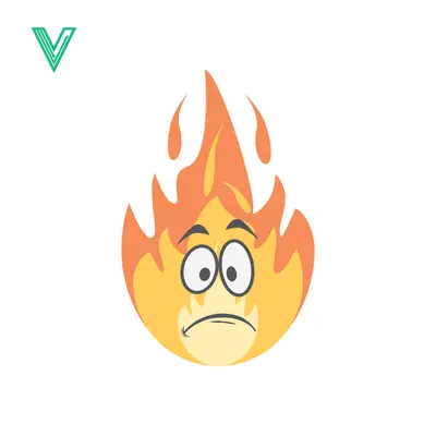 Sad Fire Emoji Character with Worried Expression