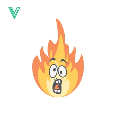 Scared Fire Emoji Cartoon Character