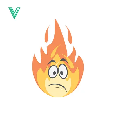 Sad Fire Emoji Character with Worried Expression