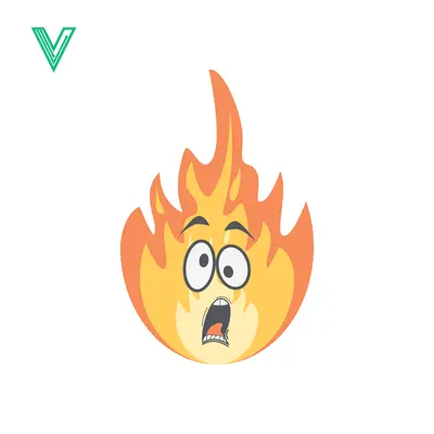Aset premium populer: Scared Cartoon Fire Character with Wide Eyes and Open Mouth