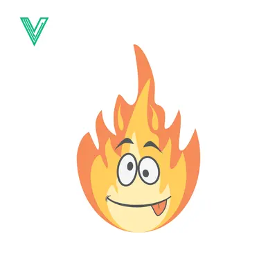 Funny Cartoon Fire Character with Googly Eyes and Tongue Sticking Out