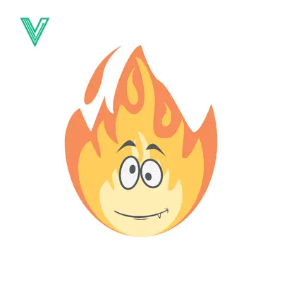 Funny Cartoon Fire Character with Expressive Face