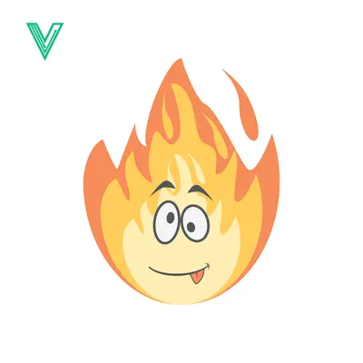 Funny Cartoon Fire Character with Googly Eyes and Tongue Out