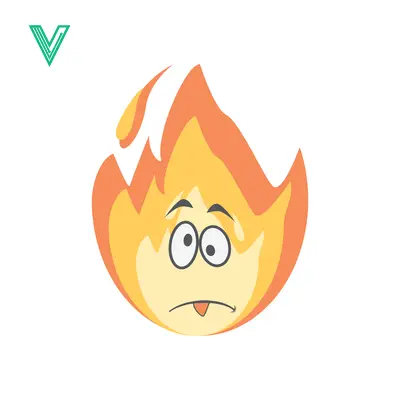 Sad Cartoon Flame Character with Worried Expression