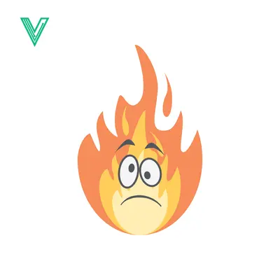 Sad Cartoon Fire Character with Worried Expression