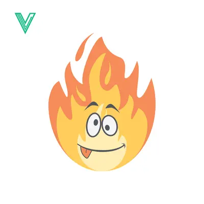 Funny Cartoon Fire Emoji with Googly Eyes and Tongue Out