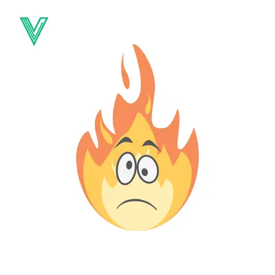 Sad Cartoon Flame Character with Worried Expression