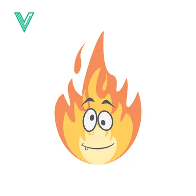 Funny Cartoon Fire Character with Googly Eyes and Grinning Face
