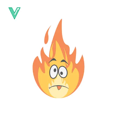 Sad Cartoon Flame Character with Worried Expression