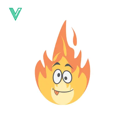 Funny Cartoon Flame Character with Googly Eyes and Tongue Out
