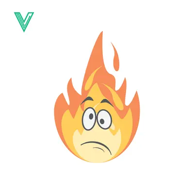 Sad Cartoon Flame Character with Worried Expression