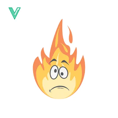 Sad Cartoon Fire Character with Worried Expression