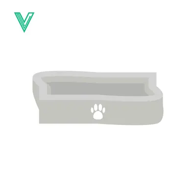 Modern Pet Bathing Tub with Paw Print Emblem
