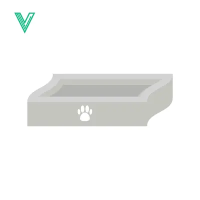 Minimalist Pet Food Bowl with Paw Print Icon