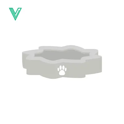 Pet Bowl with Paw Print Icon