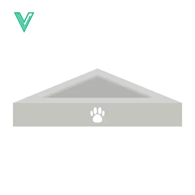 Minimalist Pet Food Bowl with Paw Print Icon
