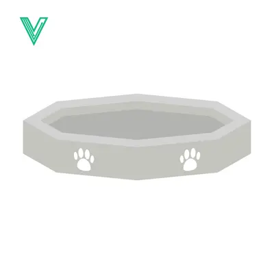 Pet Water Bowl with Paw Prints Design