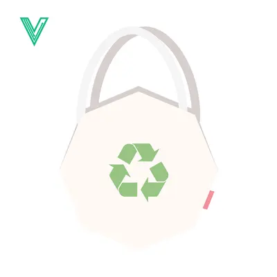 Eco-friendly face mask with recycling symbol illustration