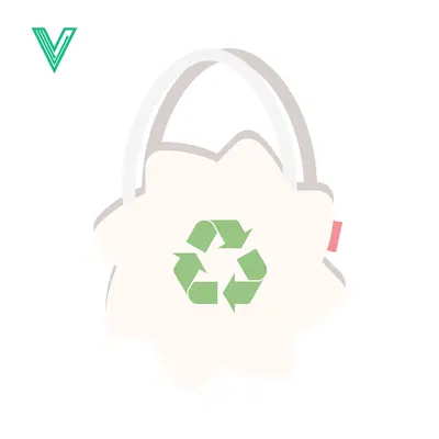 Recycling Symbol on a Shopping Bag