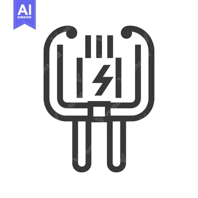 Aset premium populer: Abstract electrical symbol with a lightning bolt