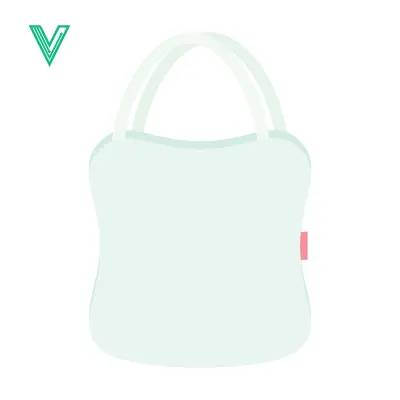 Minimalist Light Blue Tote Bag Illustration
