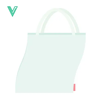 Minimalist White Tote Bag with Handles