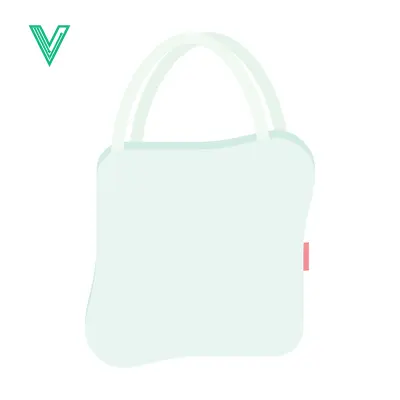 Minimalist Light Blue Tote Bag Illustration