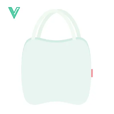 Minimalist Light Blue Tote Bag Illustration