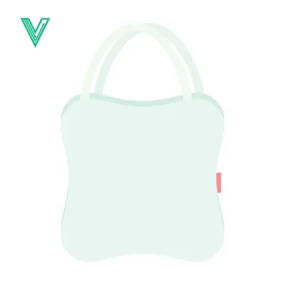 Minimalist Light Blue Tote Bag with Handles
