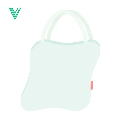 Minimalist Light Blue Tote Bag Illustration