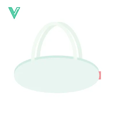 Minimalist White Oval Handbag with Two Handles
