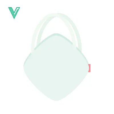 Minimalist Light Blue Square Handbag with White Straps